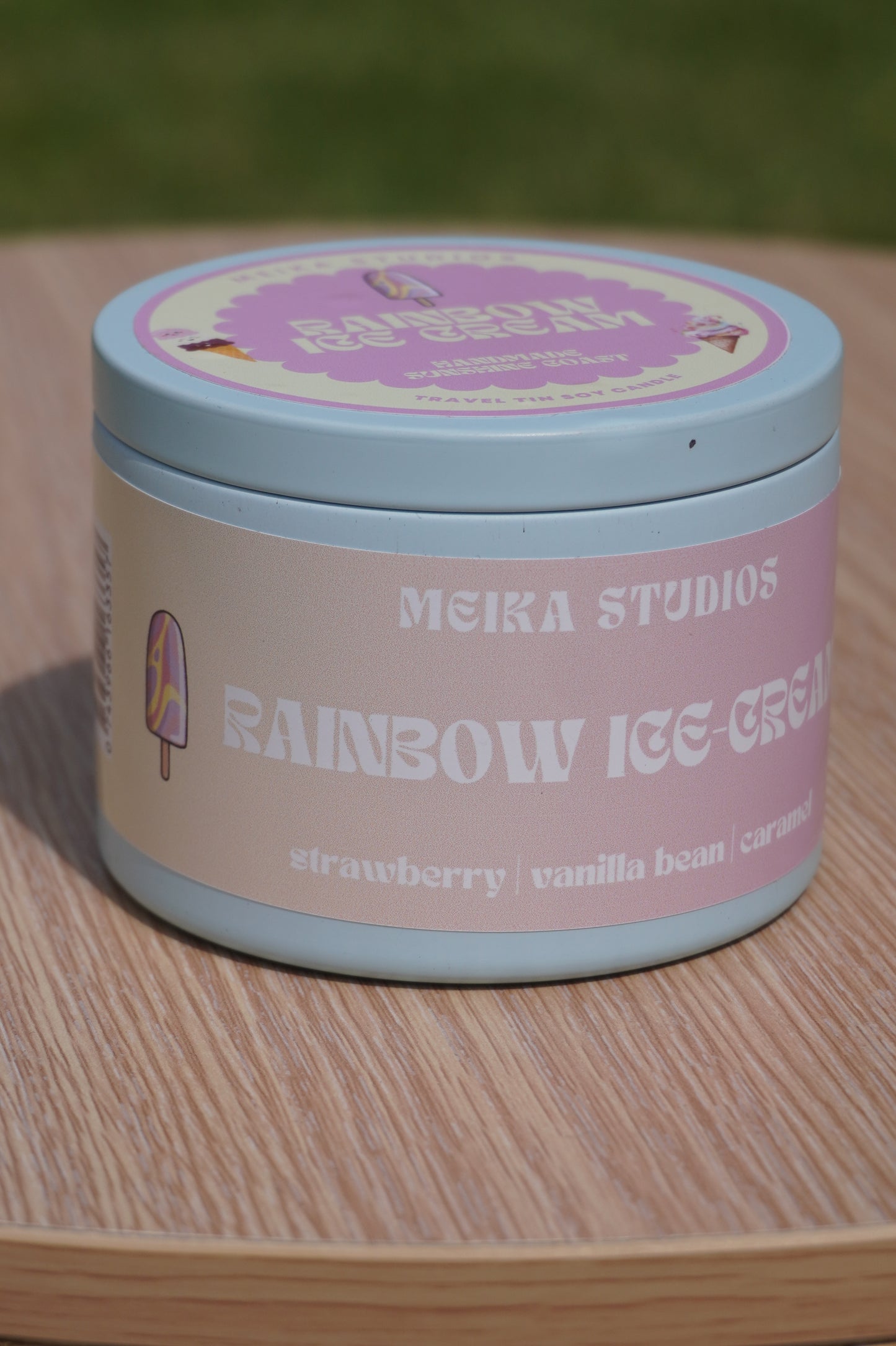 NEW- Rainbow Ice Cream Travel Tin