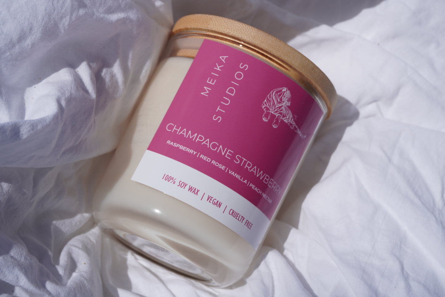 Champagne Strawberry Large Soy Jar