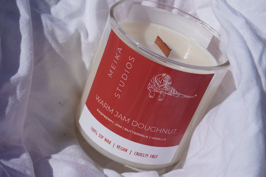 Warm Jam Doughnut Large Soy Jar
