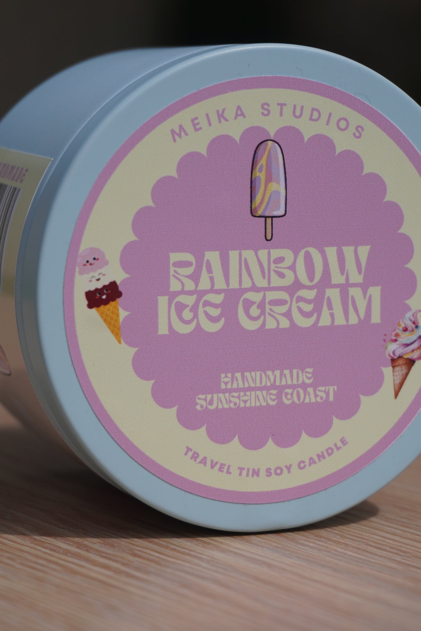 NEW- Rainbow Ice Cream Travel Tin